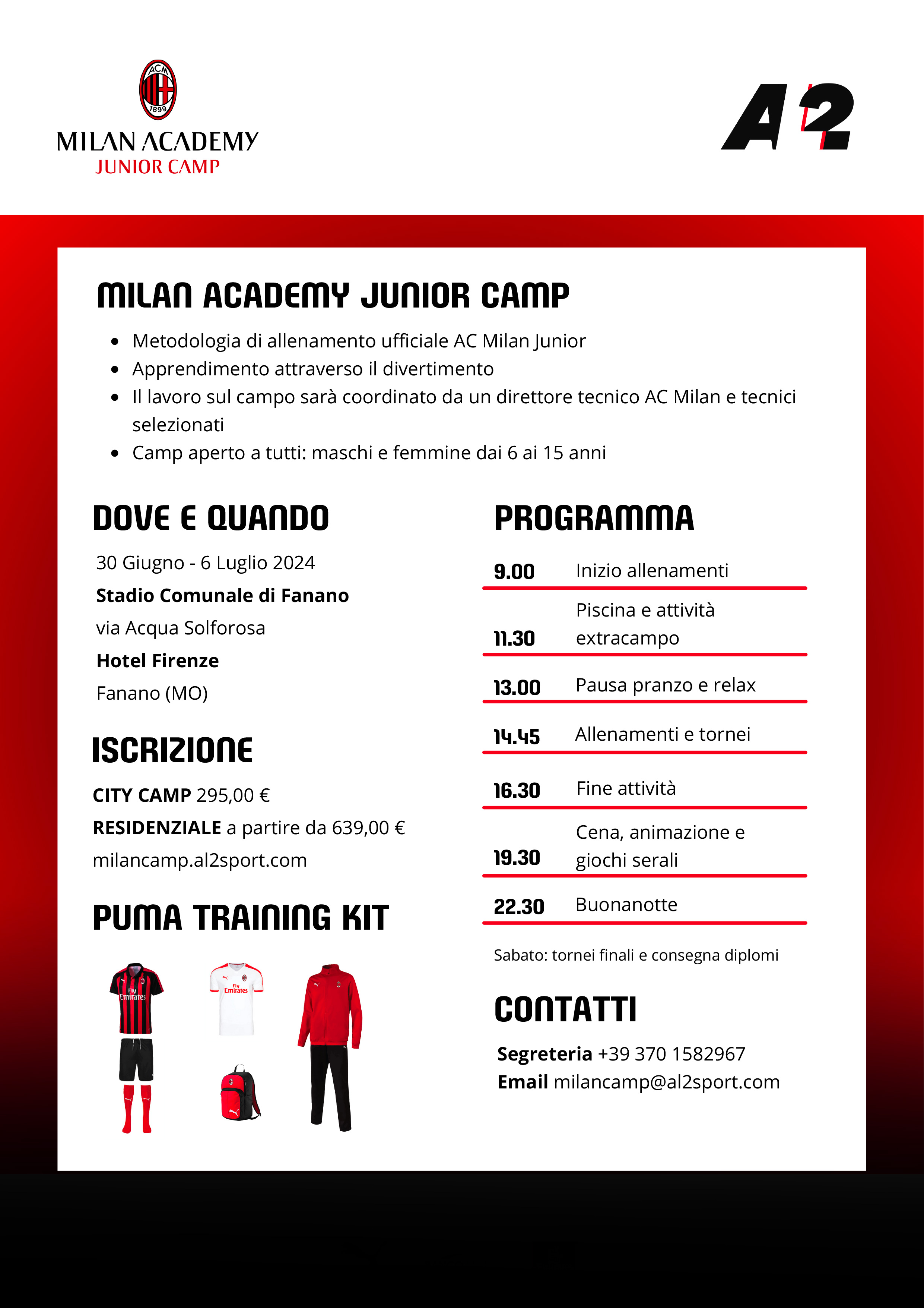 Milan camp 2024 programma